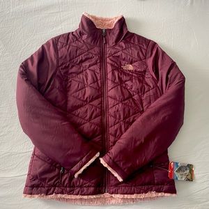 NWT North Face Reversible Quilted Fleece Jacket Size Large
